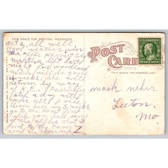 Postcard A Good Salmon Catch Fishing Boat Posted Copyright 1907 Case Draper USA - Picture 2 of 2